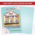 custom vegas destination invitations with retro vibes